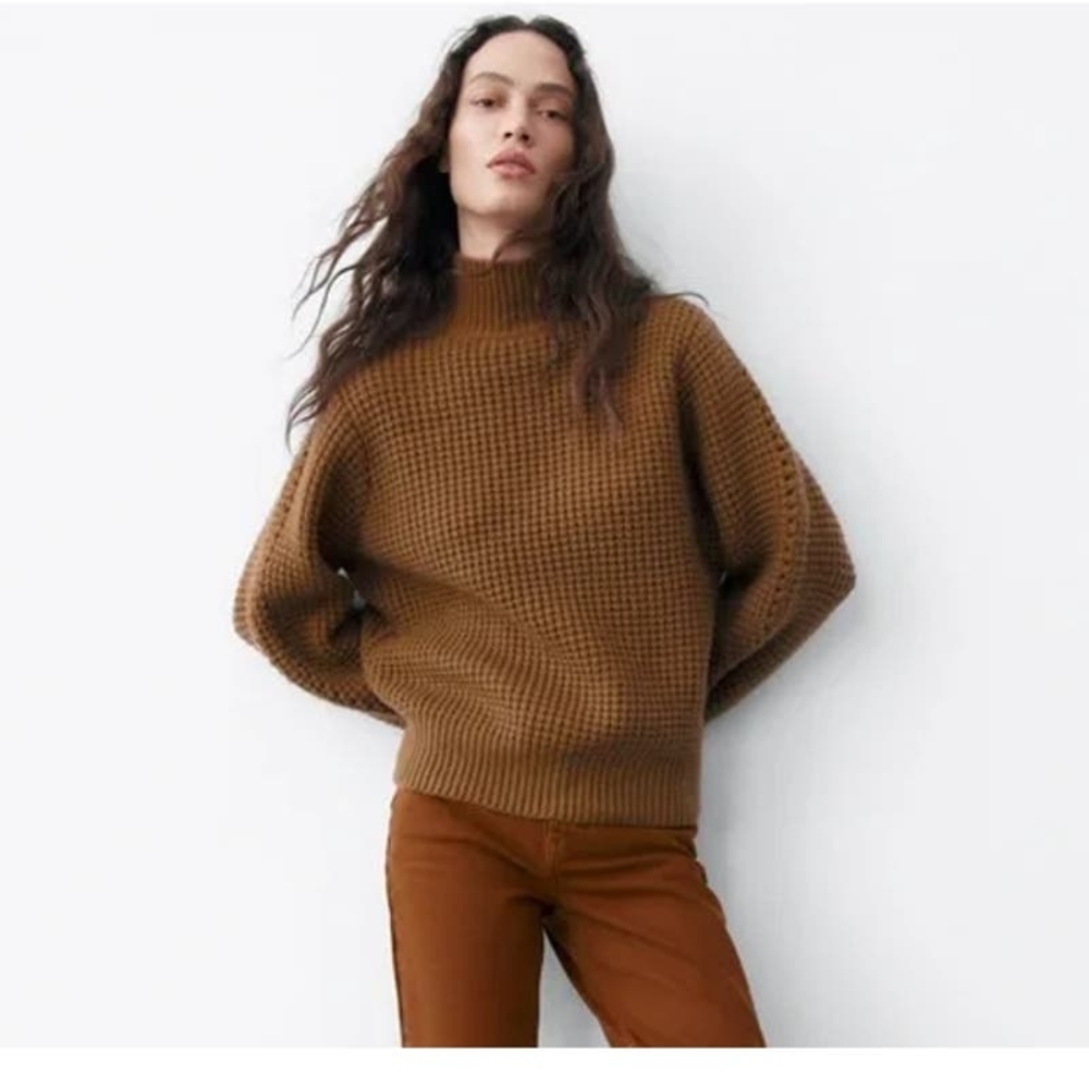 Tan Turtleneck Sweater